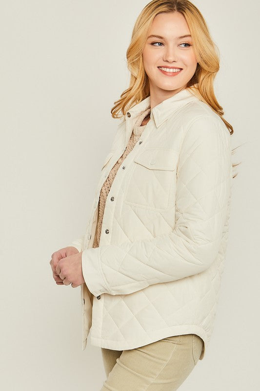 Woven Solid Bust Pocket Jacket