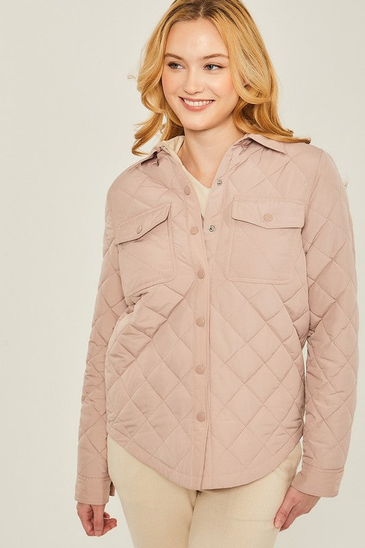 Woven Solid Bust Pocket Jacket