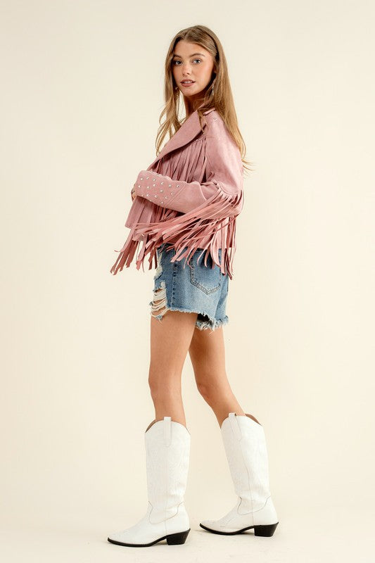 Studded Fringe Western Jacket