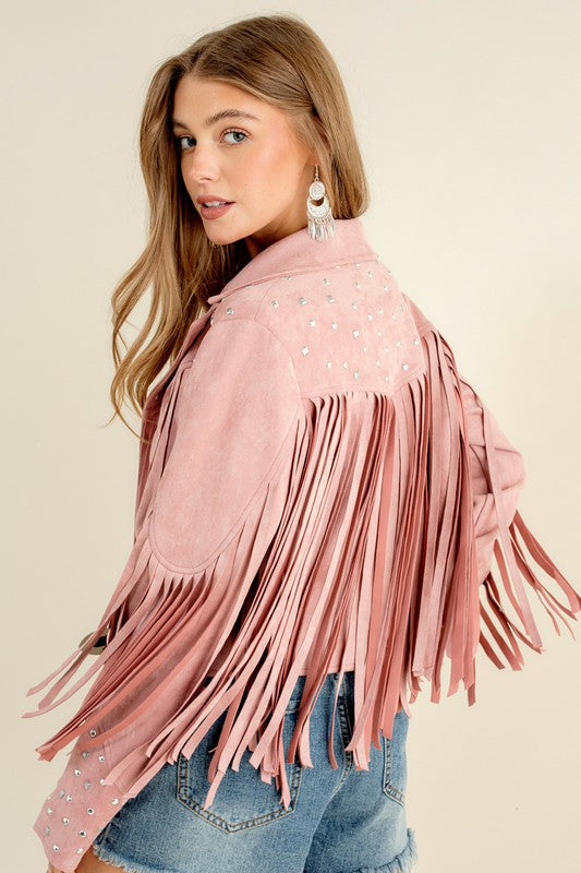 Studded Fringe Western Jacket