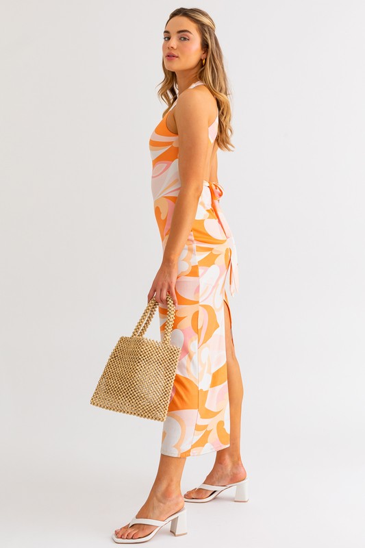 SLEEVELESS MIDI DRESS