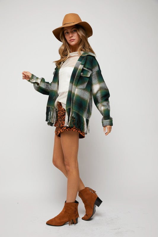 Button Front Shirt Jacket