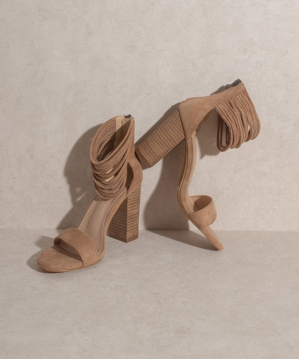 OASIS SOCIETY Blair Thick Ankle Strap Block Heel