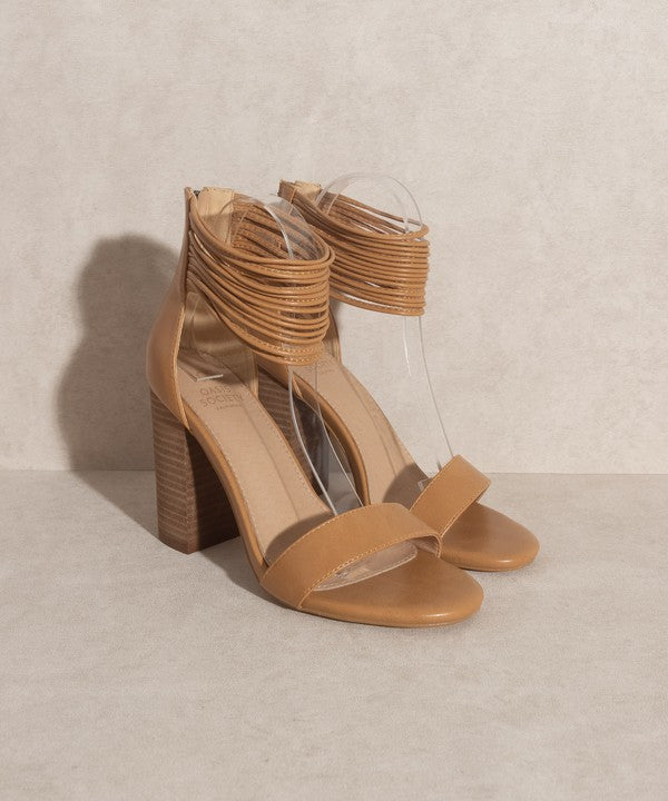 OASIS SOCIETY Blair Thick Ankle Strap Block Heel