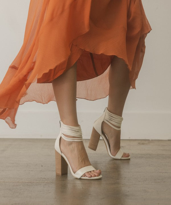 OASIS SOCIETY Blair Thick Ankle Strap Block Heel