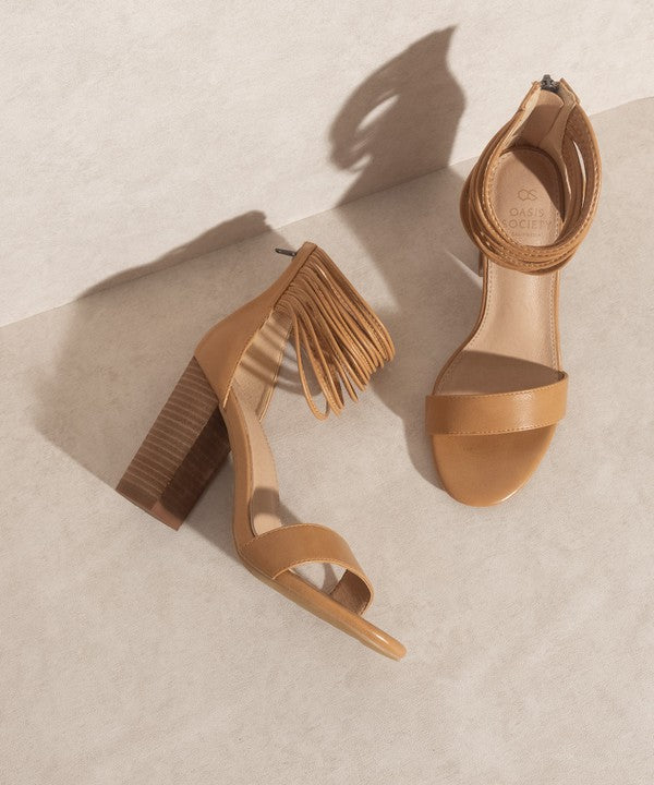 OASIS SOCIETY Blair Thick Ankle Strap Block Heel