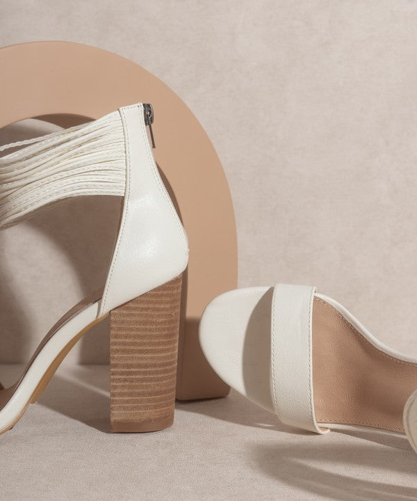 OASIS SOCIETY Blair Thick Ankle Strap Block Heel