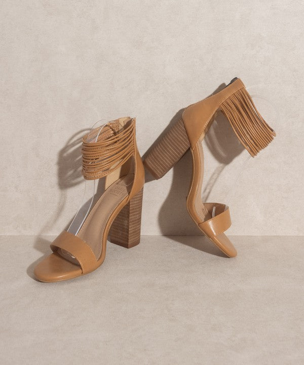 OASIS SOCIETY Blair Thick Ankle Strap Block Heel