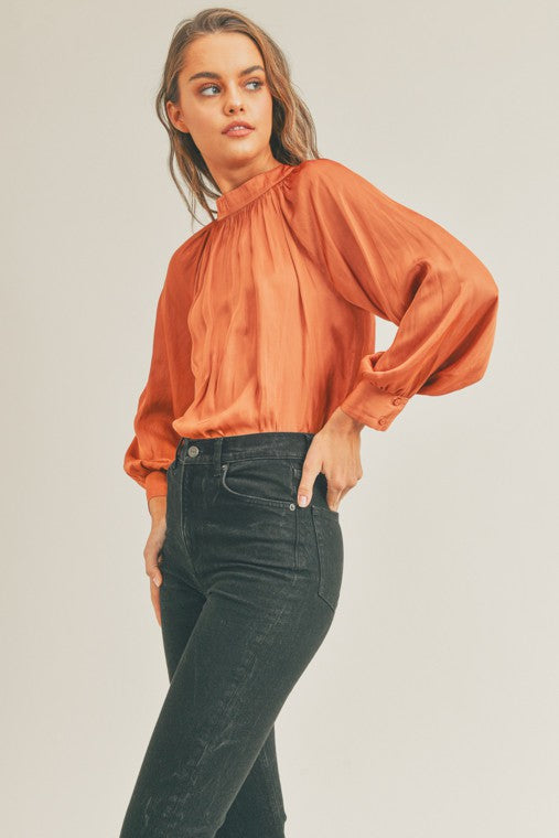 Woven Satin Blouse