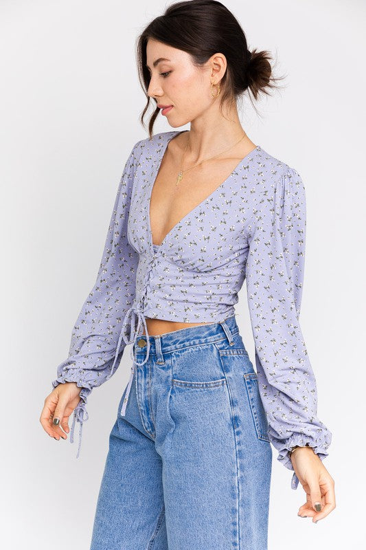 SAY SOMETHING LONG SLEEVE CROP TOP