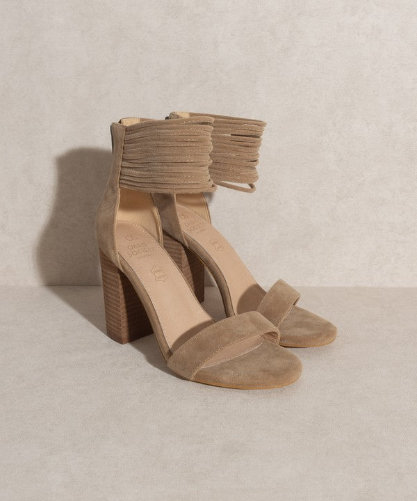 OASIS SOCIETY Blair Thick Ankle Strap Block Heel