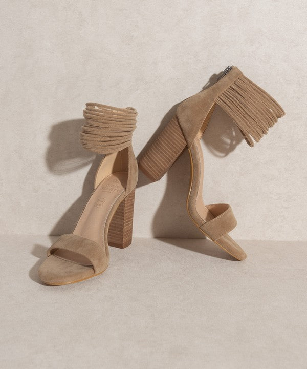 OASIS SOCIETY Blair Thick Ankle Strap Block Heel
