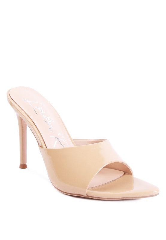 YULE BALL PATENT PU HIGH HEEL SANDALS