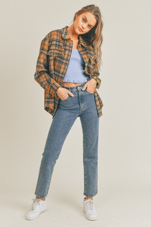 PLAID FLANNEL TOP