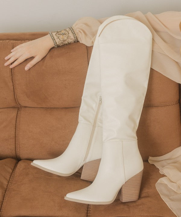 OASIS SOCIETY Clara Knee High Western Boots