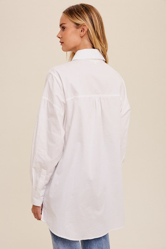 Oversized Trendy Button Down Shirt