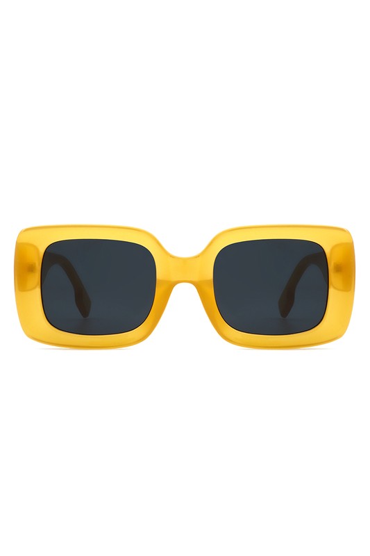 Square Retro Flat Top Fashion Sunglasses