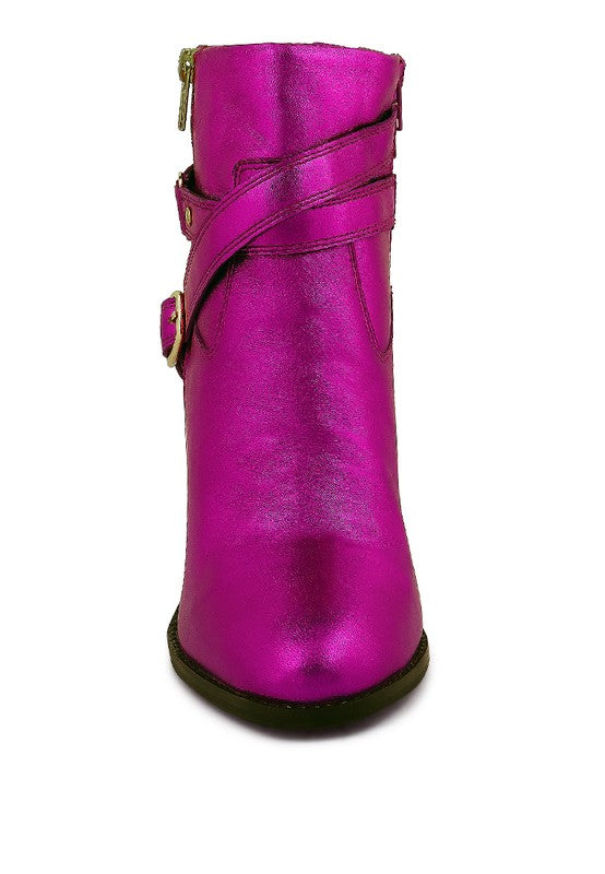 CAT TRACK Leather Heeled Ankle Boots