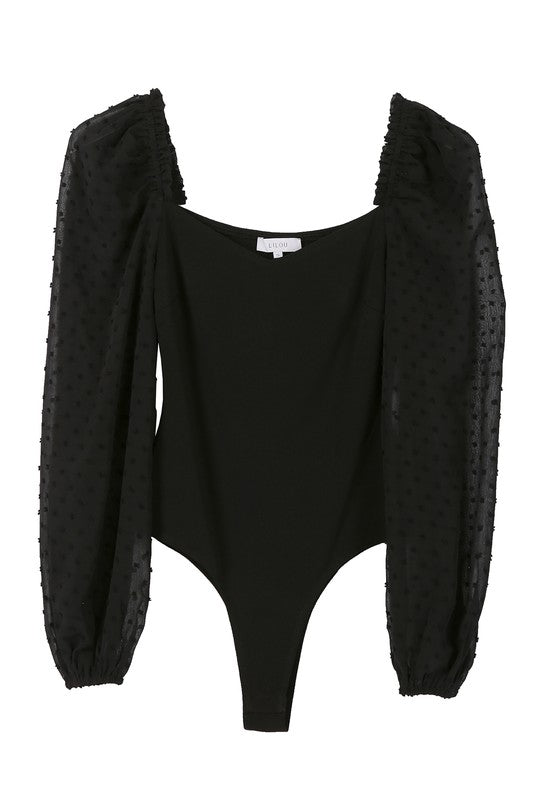 SHIRRING LONGSLEEVE BODYSUIT