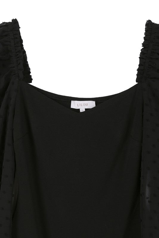 SHIRRING LONGSLEEVE BODYSUIT