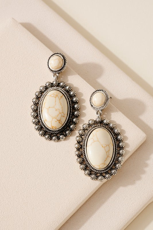 Western Stone Dangling Earrings