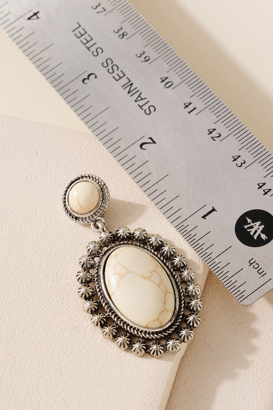 Western Stone Dangling Earrings