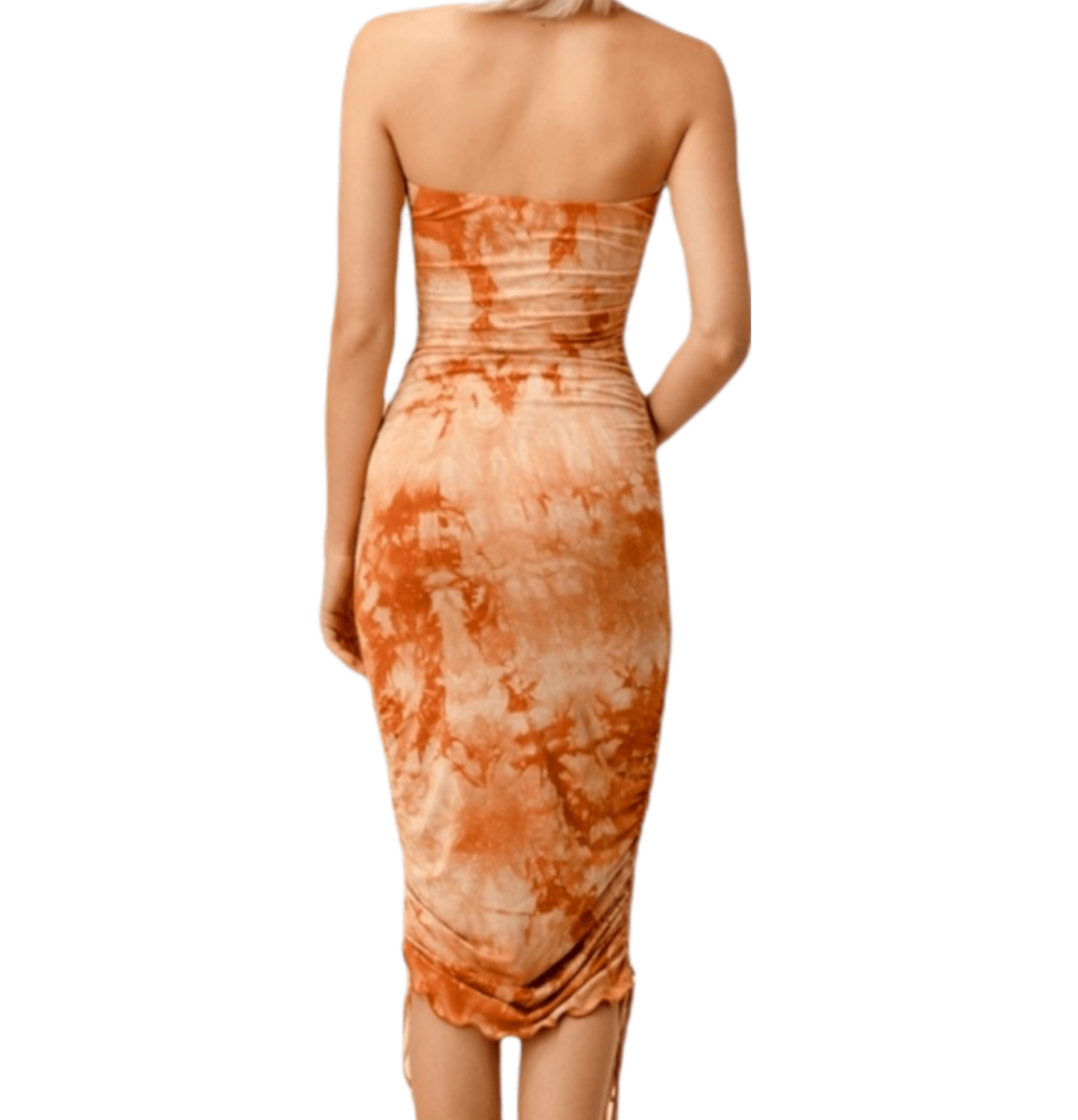 Tie dye midi dress - guavaberry