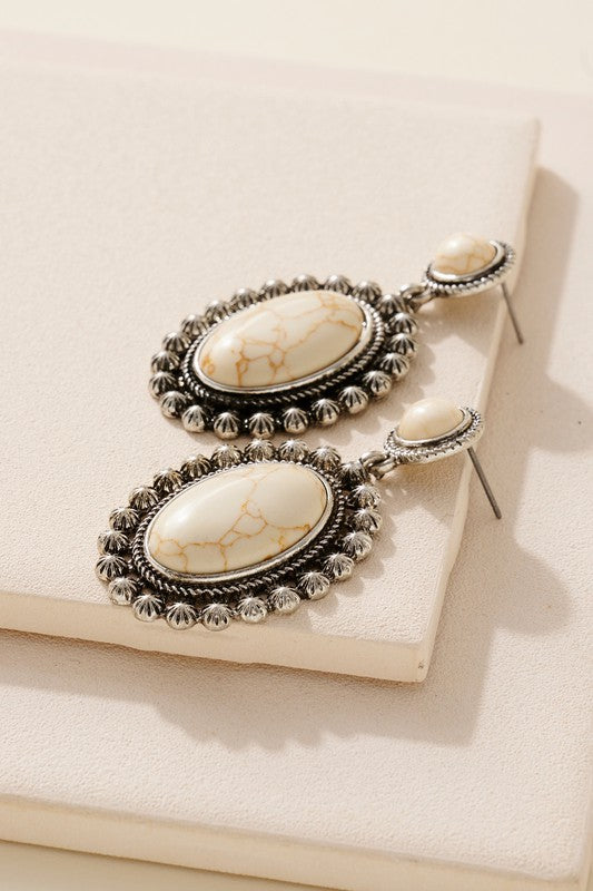 Western Stone Dangling Earrings