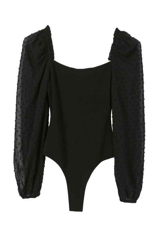 SHIRRING LONGSLEEVE BODYSUIT
