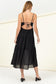 FULL HEART SMOCKED CUTOUT MIDI DRESS