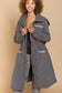Long Padded Jacket With Hoodie