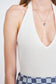 V NECK HALTER BODYSUIT