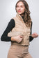 High Neck Zip Up Puffer Vest with Storage Pouch