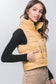 High Neck Zip Up Puffer Vest with Storage Pouch