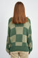 CHECKERED SWEATER WITH BUBBLE SLEEVES