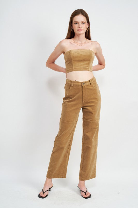 RELAXED FIT CORDUROY PANTS