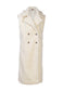 Sleeveless Double Breasted Teddy Coat