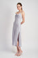 COWL NECK SLIP MIDI DRESS