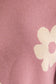 LONG SLEEVE CROP SWEATER WITH DAISY PATTERN