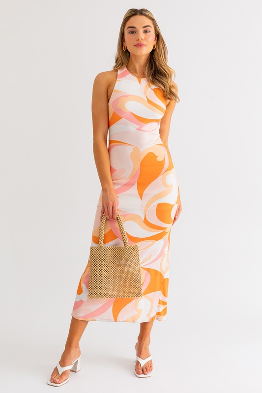 SLEEVELESS MIDI DRESS