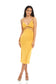 HAVANA FRONT CUT OUT MIDI DRESS WITH O-RING ACCENT