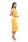 HAVANA FRONT CUT OUT MIDI DRESS WITH O-RING ACCENT