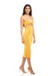 HAVANA FRONT CUT OUT MIDI DRESS WITH O-RING ACCENT