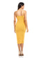 HAVANA FRONT CUT OUT MIDI DRESS WITH O-RING ACCENT