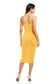HAVANA FRONT CUT OUT MIDI DRESS WITH O-RING ACCENT
