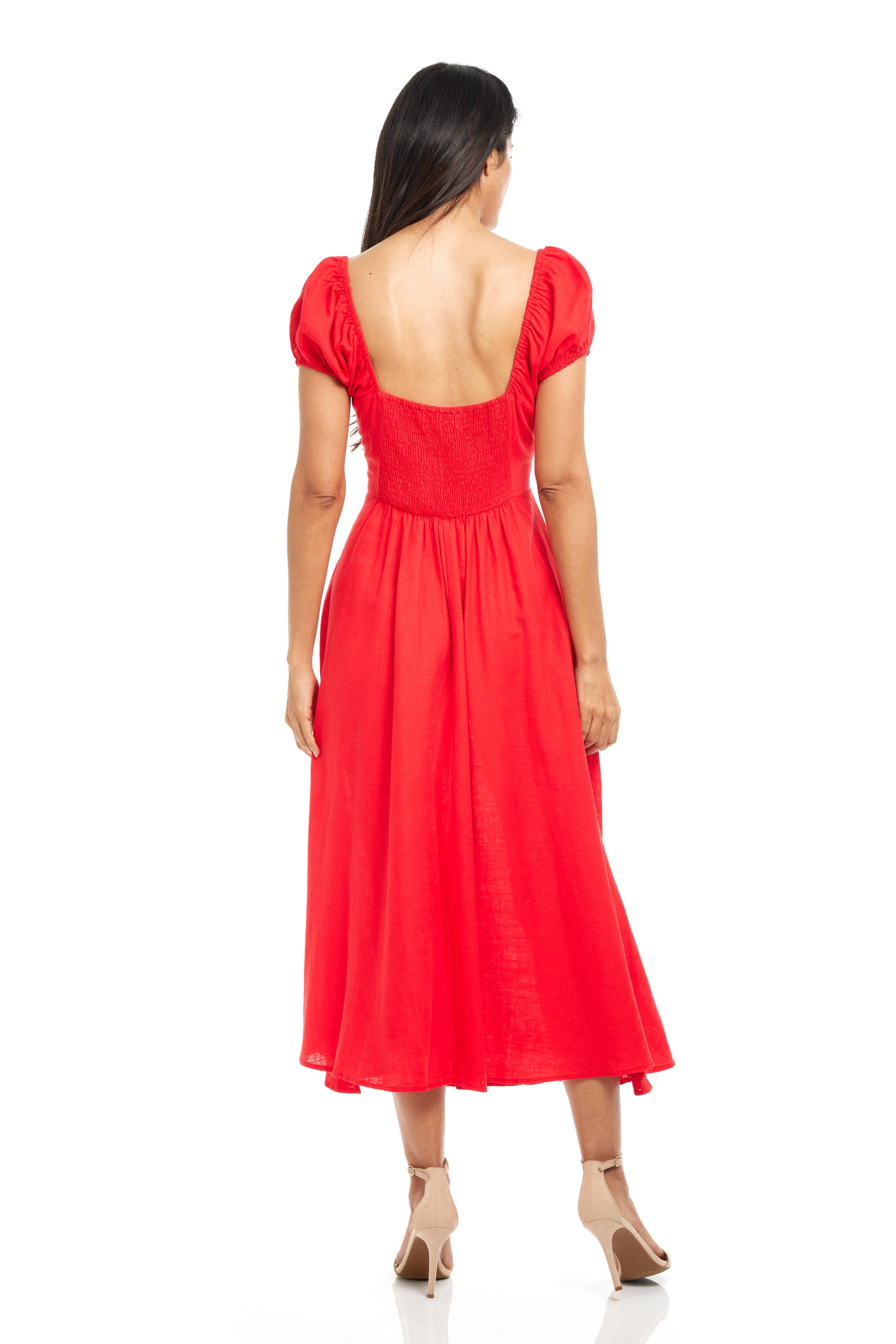 red dress boutique online Honey Red Maxi Dress - US 2