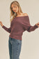 Ribbed Knit Dolman Sleeve Sweater