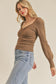 Ruched Lurex Sweater