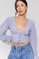 SAY SOMETHING LONG SLEEVE CROP TOP