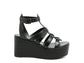 RAG&CO WINDRUSH CAGE WEDGE LEATHER SANDAL